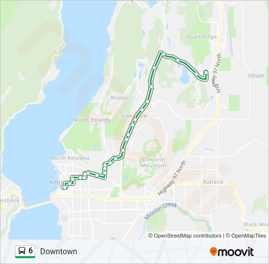 Plan de la ligne 6 de bus