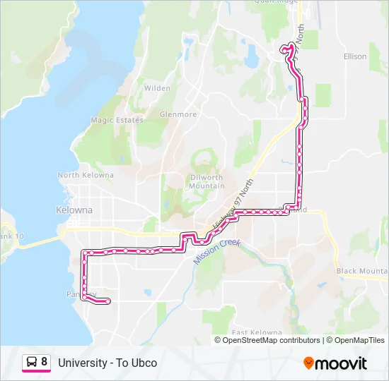 8 Bus Line Map