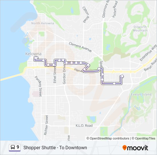 9 Bus Line Map