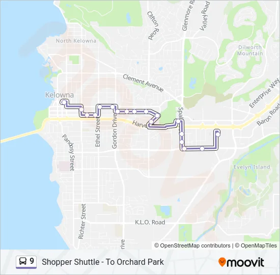 9 Bus Line Map
