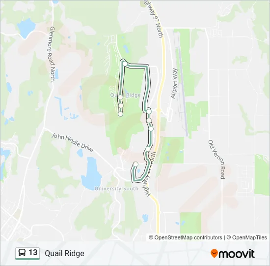 13 Bus Line Map