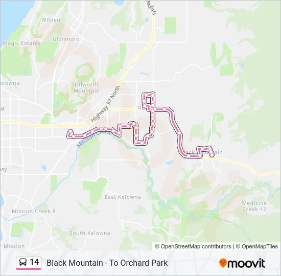 14 Bus Line Map