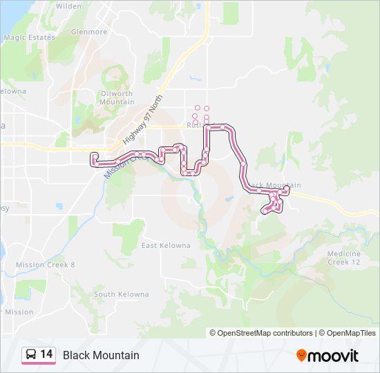 14 bus Line Map