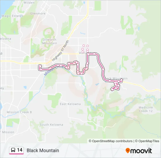 14 Bus Line Map