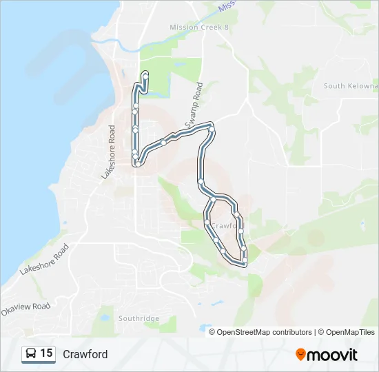 15 Bus Line Map