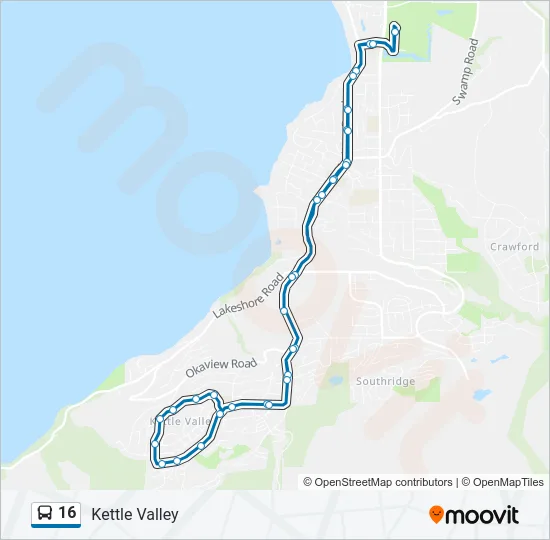 16 Bus Line Map