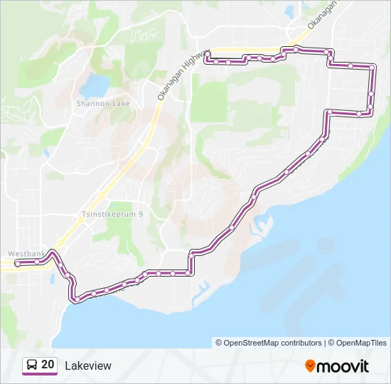 20 Bus Line Map