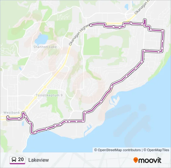 20 Bus Line Map