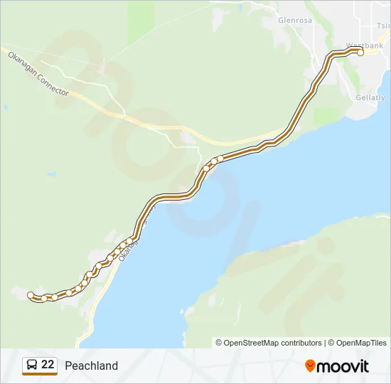 22 Bus Line Map