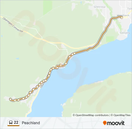 22 Bus Line Map