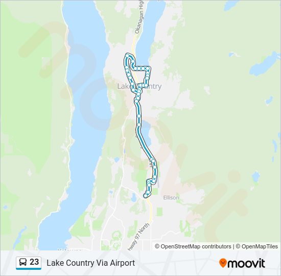 23 bus Line Map