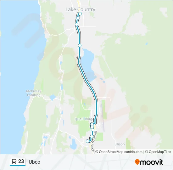 23 Bus Line Map
