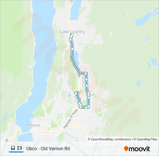 23 Bus Line Map