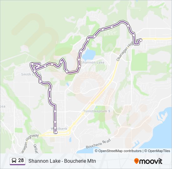 28 bus Line Map