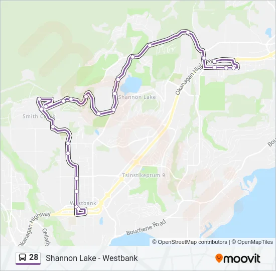 28 Bus Line Map