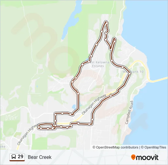 29 Bus Line Map