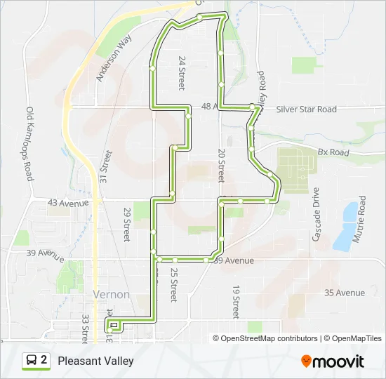 2 Bus Line Map