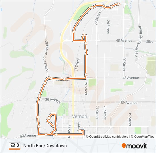 3 Bus Line Map