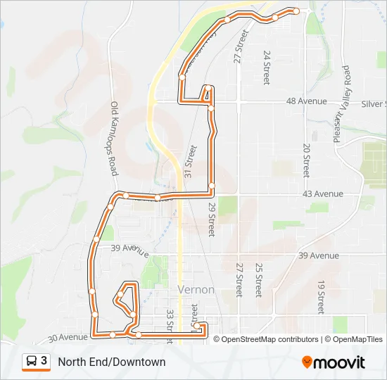3 Bus Line Map