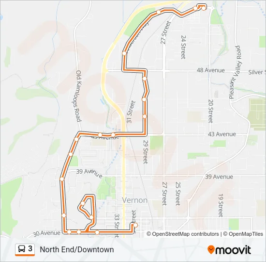 3 Bus Line Map