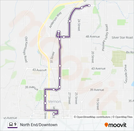 9 Bus Line Map