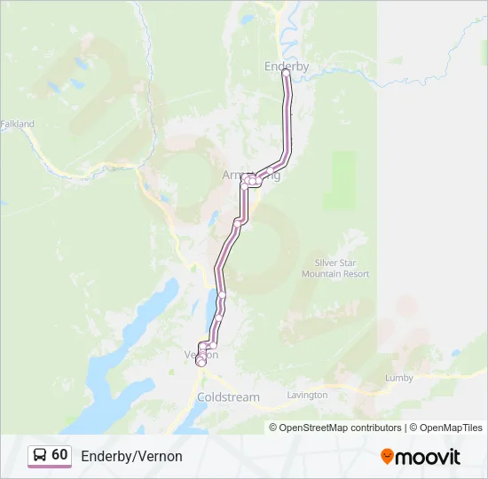 60 Bus Line Map