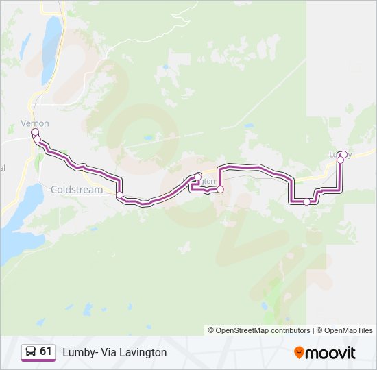 61 bus Line Map