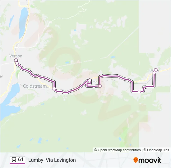 61 Bus Line Map