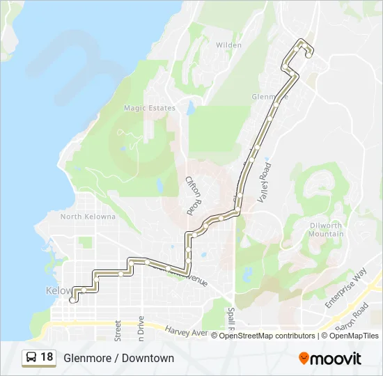 18 Bus Line Map