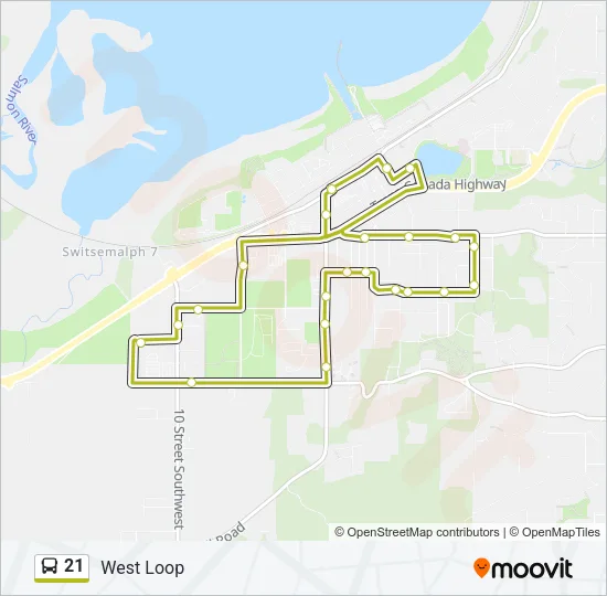 21 Bus Line Map