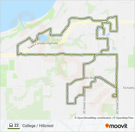 22 Bus Line Map