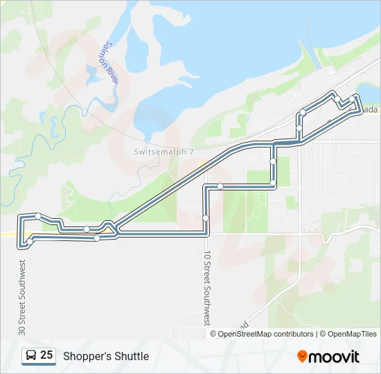 25 Bus Line Map