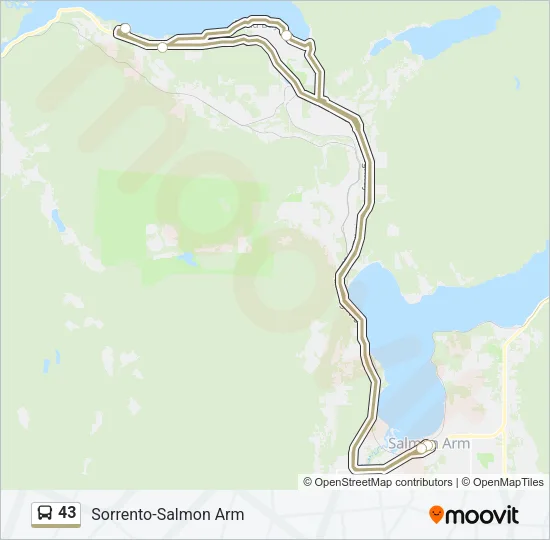 43 Bus Line Map