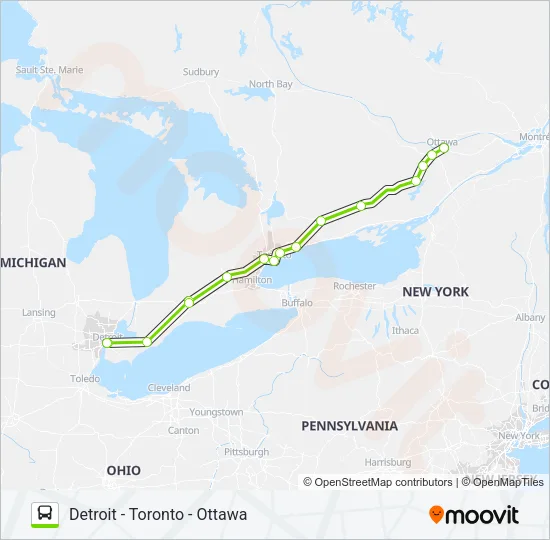 FLIXBUS 2701 Bus Line Map