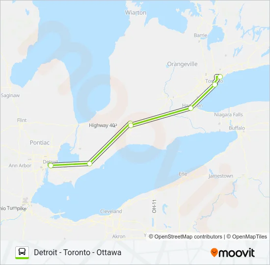 FLIXBUS 2701 Bus Line Map