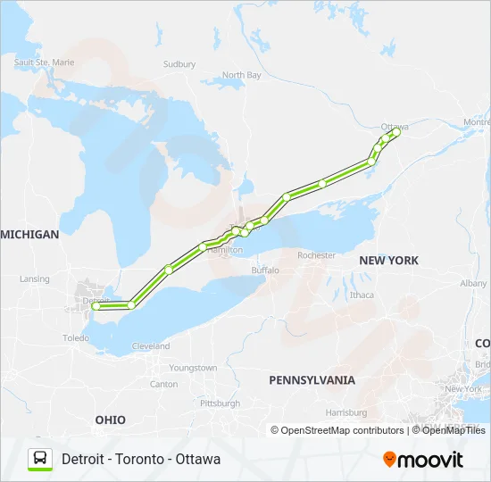 FLIXBUS 2701 Bus Line Map