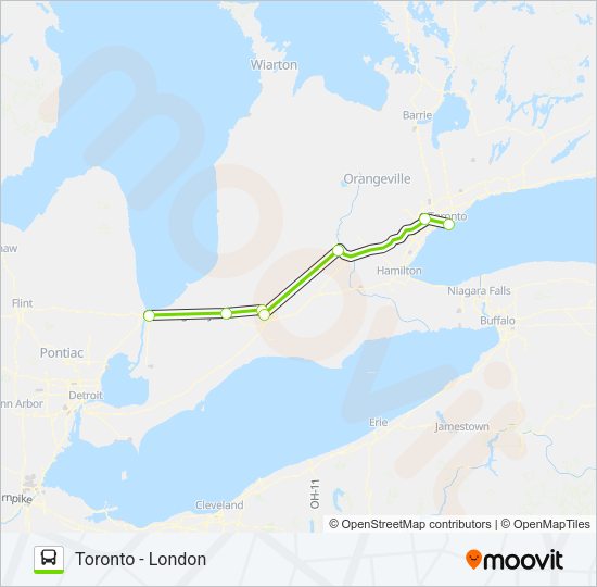 FLIXBUS 2702 Bus Line Map
