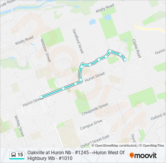 15 bus Line Map