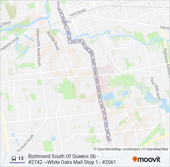 13 bus Line Map