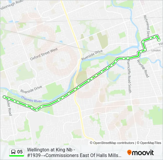 Plan de la ligne 05 de 