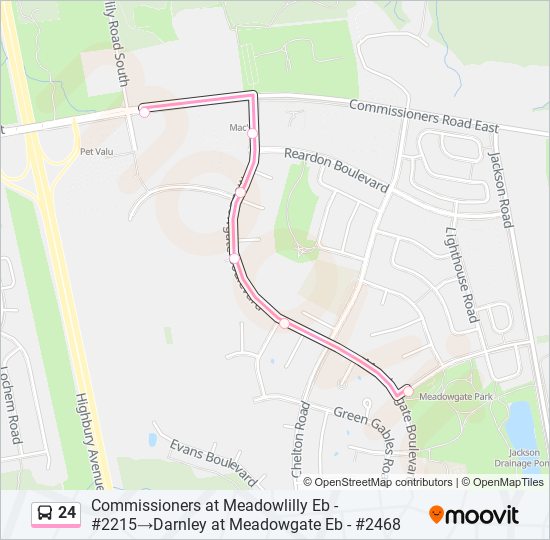 24 Bus Line Map