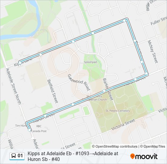 01 bus Line Map