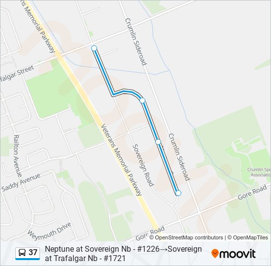 37 Bus Line Map