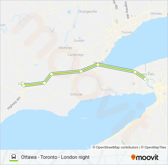 FLIXBUS N2710 Bus Line Map