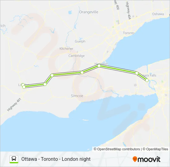 FLIXBUS N2710 Bus Line Map