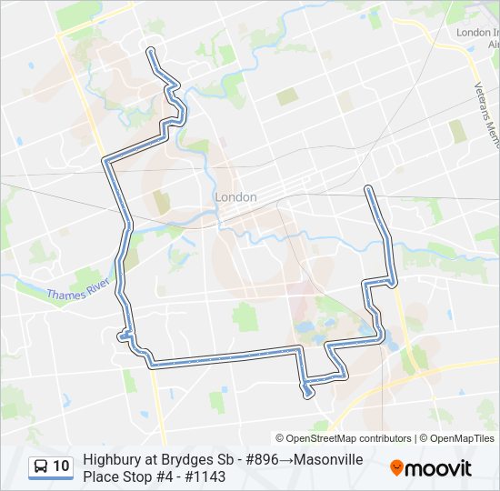 10 Bus Line Map