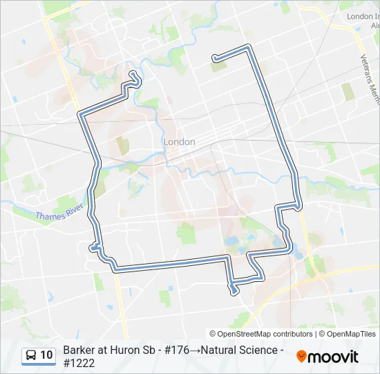10 Bus Line Map