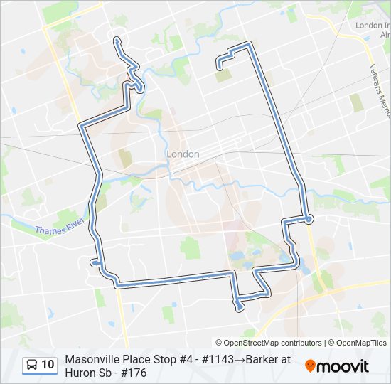 10 Bus Line Map