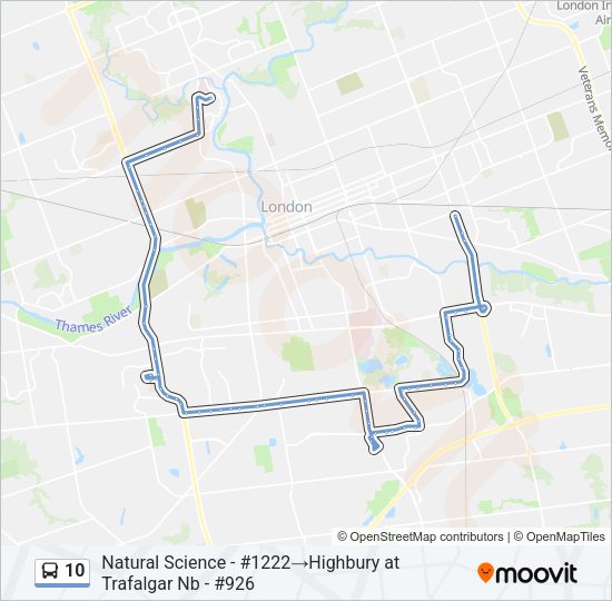 10 Bus Line Map