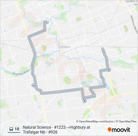 10 Bus Line Map